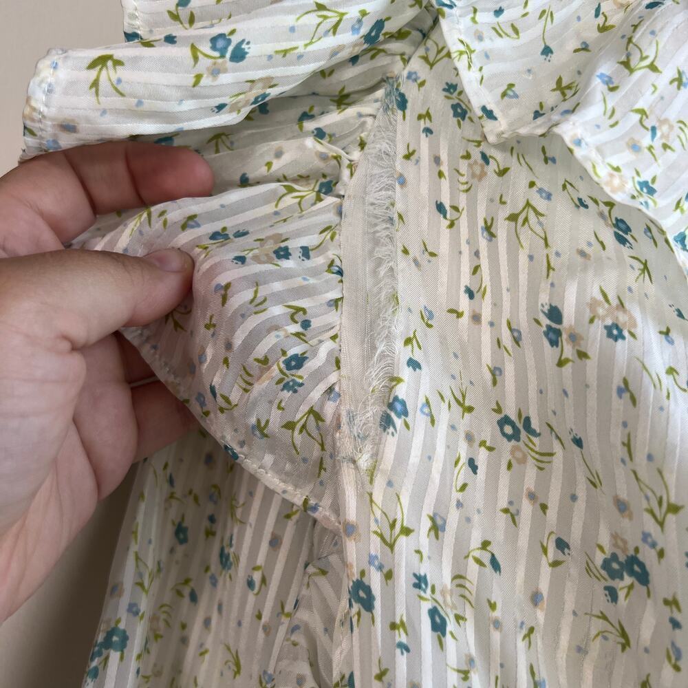 Free People Women's Sweetest Thing Ruffle Sleeve Mini Dress White Size 4 - Picture 13 of 14